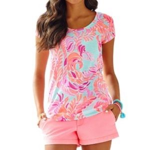Lilly Pulitzer Sarah Top In Love Birds